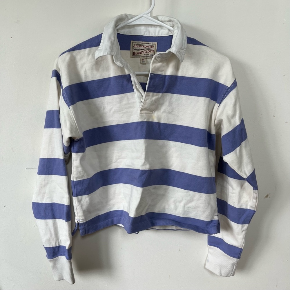Abercrombie striped rugby polo